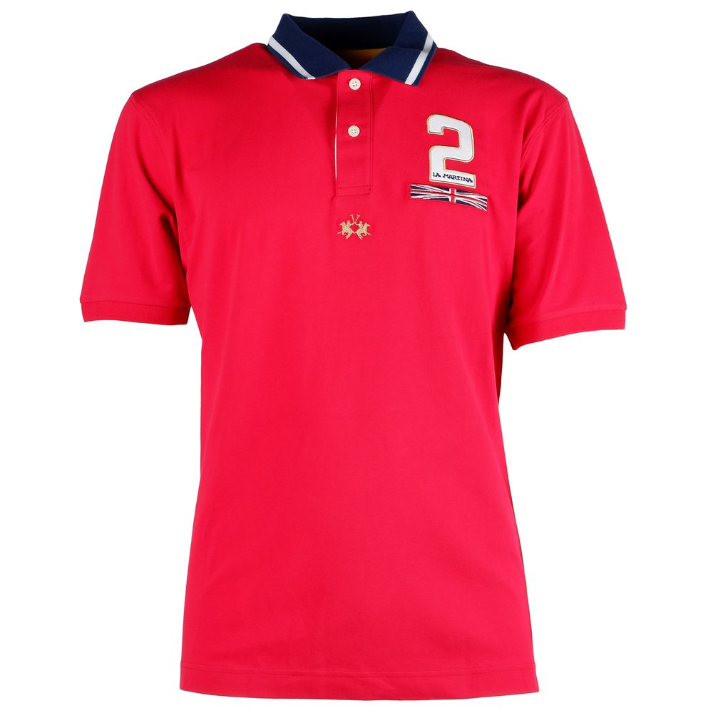 La Martina Elegant Stretch Pique Cotton Polo Shirt