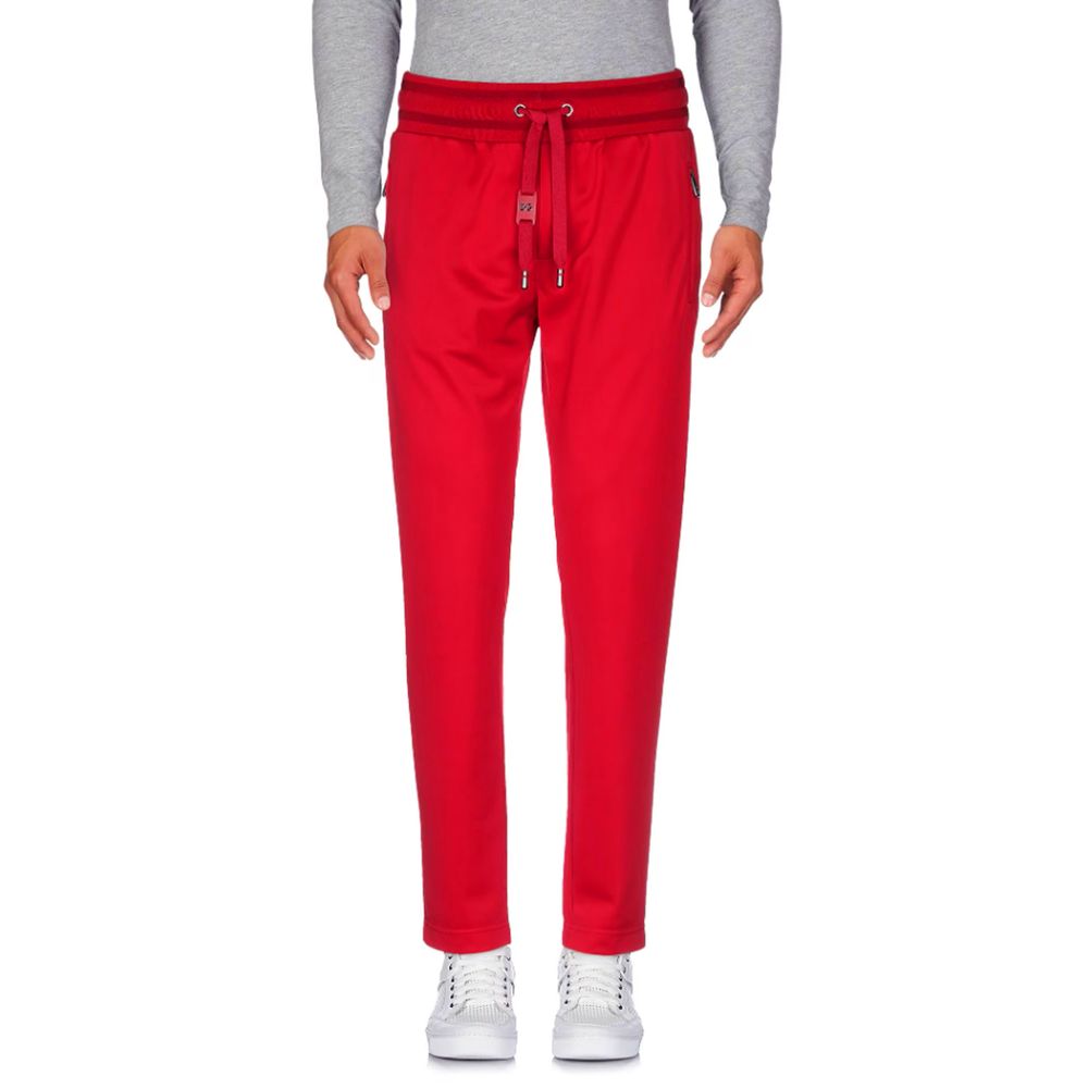 Dolce & Gabbana Elevate Your Style with Elite Pink Technical Tracksuit Trousers