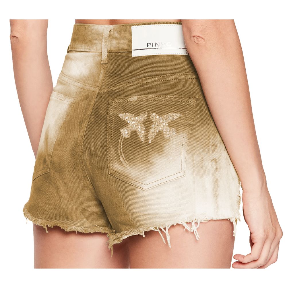 PINKO Chic Military Green Cargo Shorts