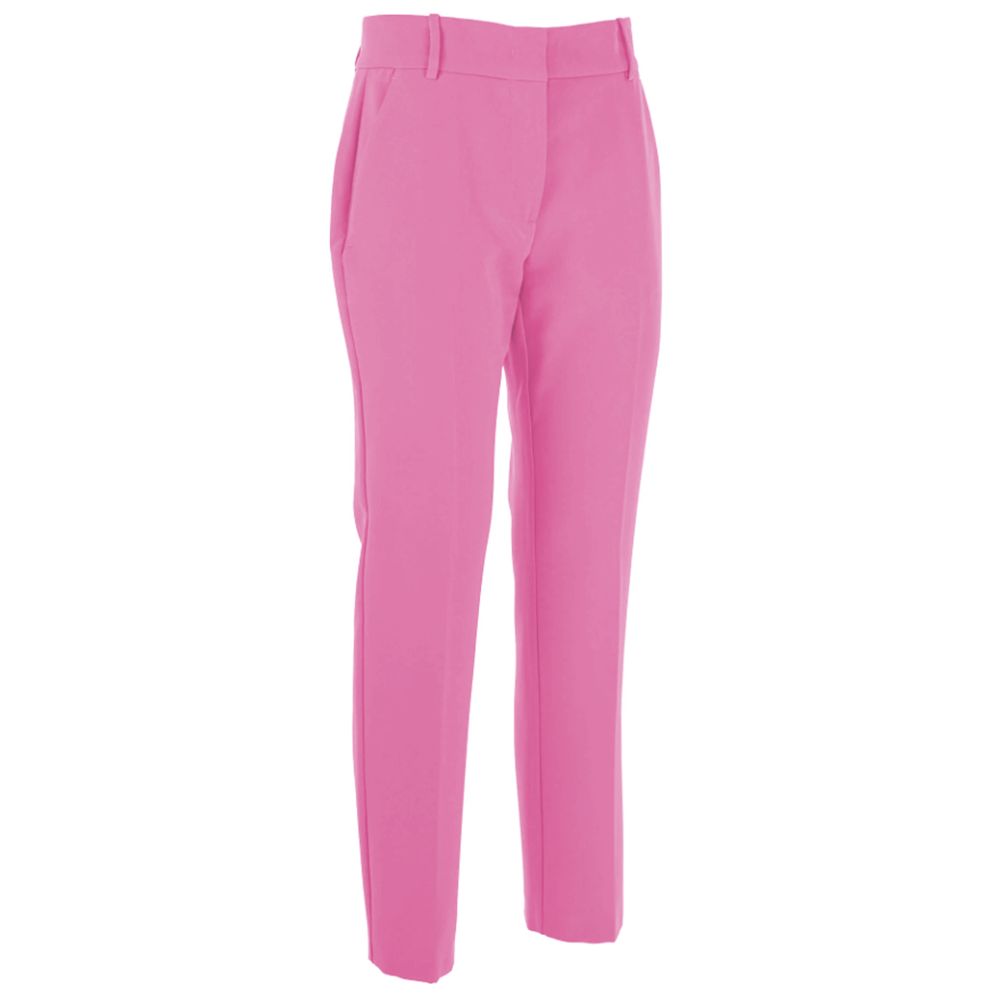 PINKO Elegant Pink Crepe Trousers For Sophisticated Style