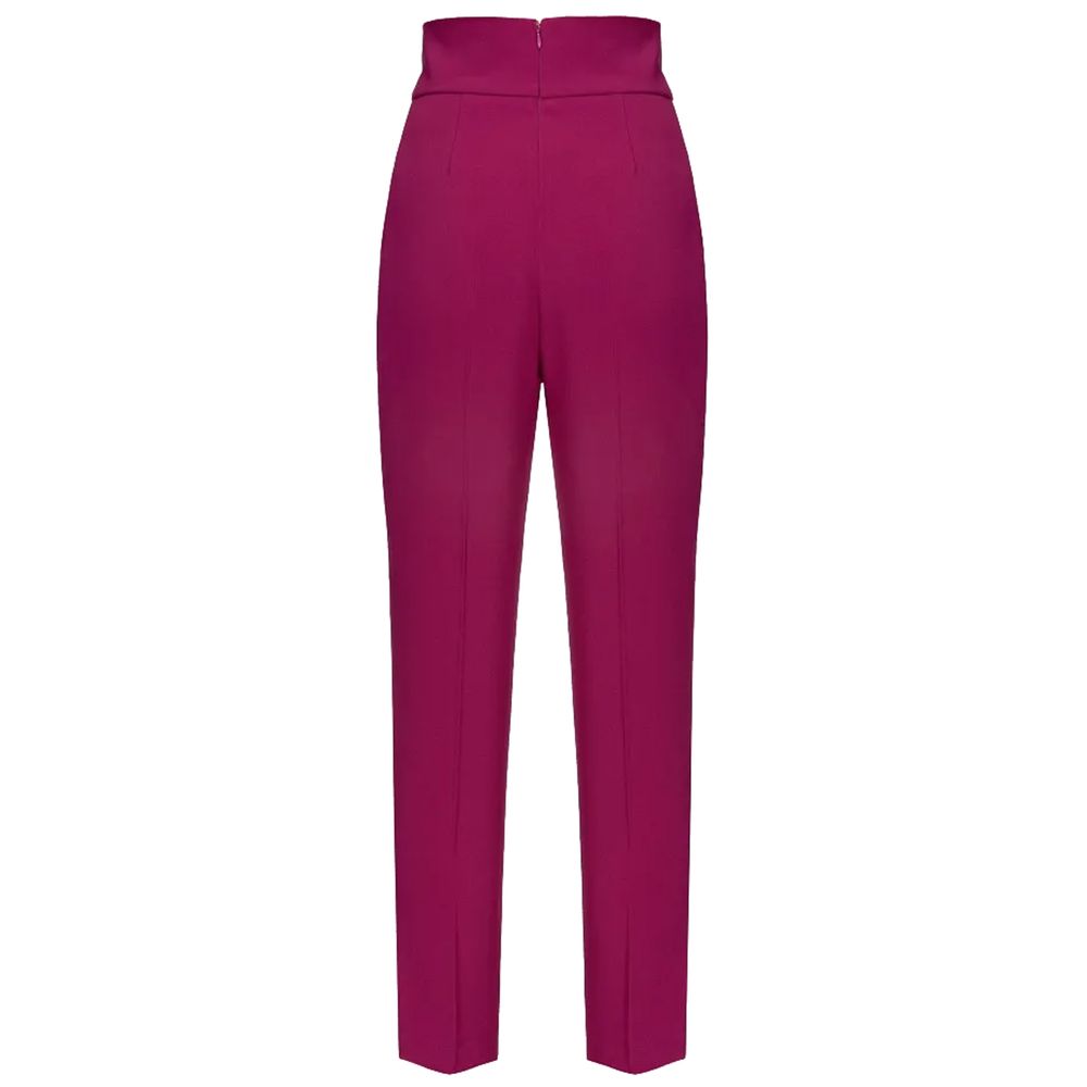 PINKO High-Waisted Straight-Leg Crêpe Trousers