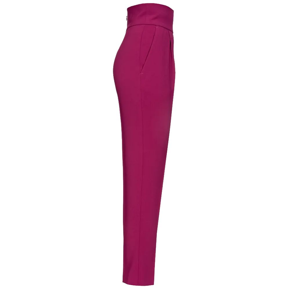 PINKO High-Waisted Straight-Leg Crêpe Trousers