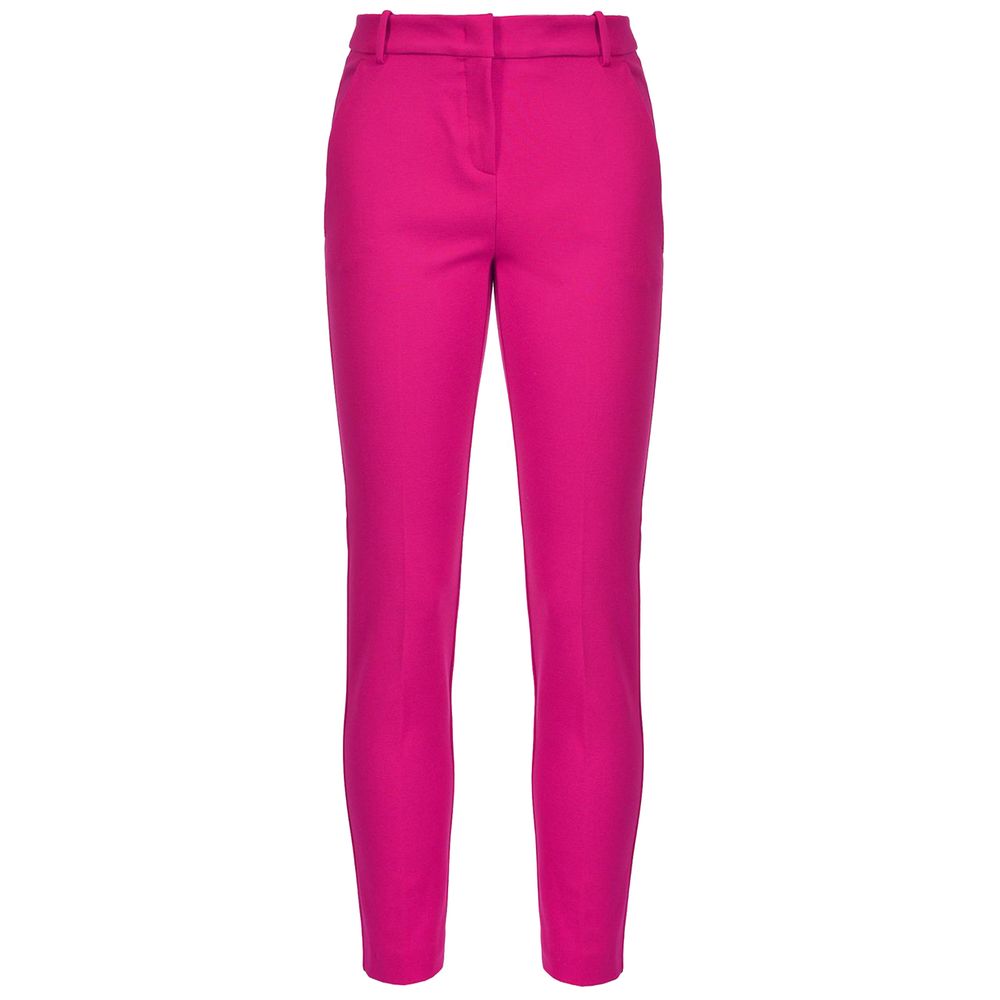 PINKO Fuchsia Viscose Blend Cigarette Trousers