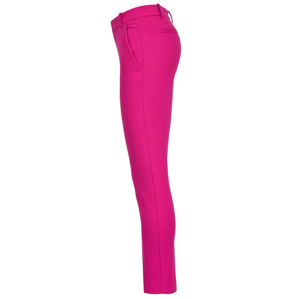 PINKO Fuchsia Viscose Blend Cigarette Trousers