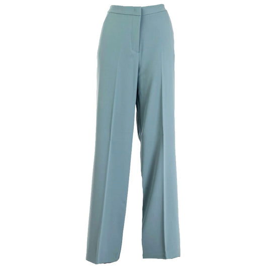 PINKO Elegant Sky-Blue Palazzo Trousers