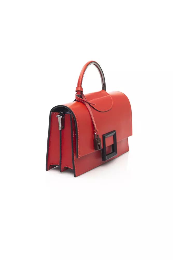 Baldinini Trend Radiant Red Leather Shoulder Bag