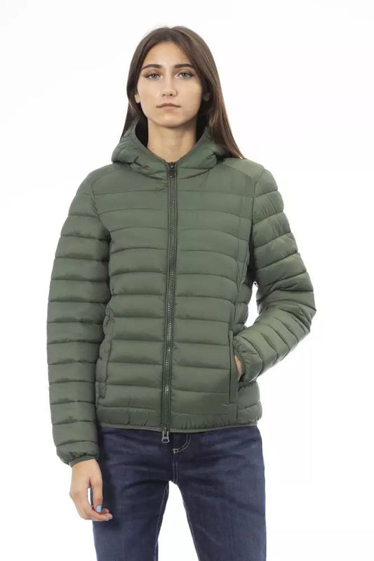 Invicta Chic Green Quilted Hooded Jacket