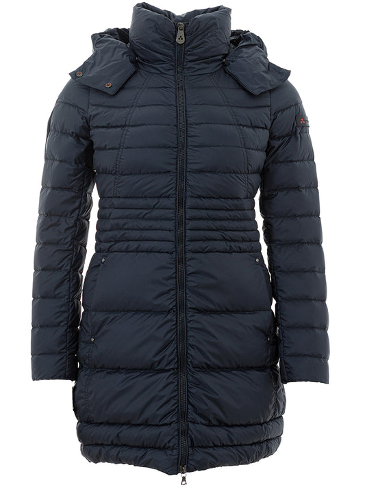 Peuterey Elegant Quilted Mid-Length Blue Jacket