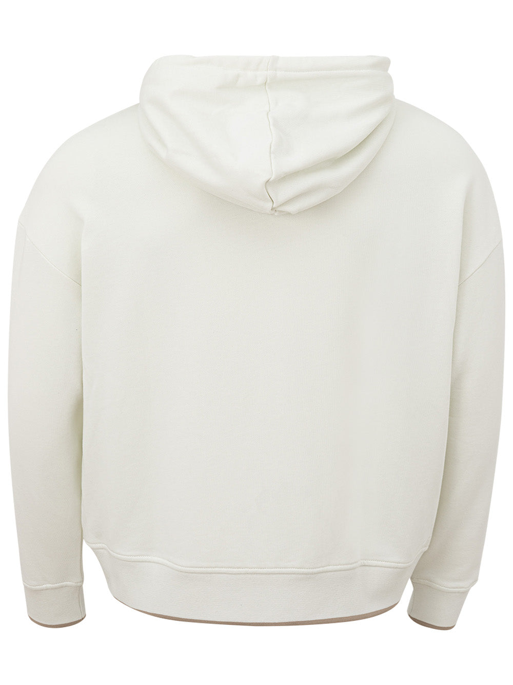 Armani Exchange Elegant White Wool Hooded Cardigan