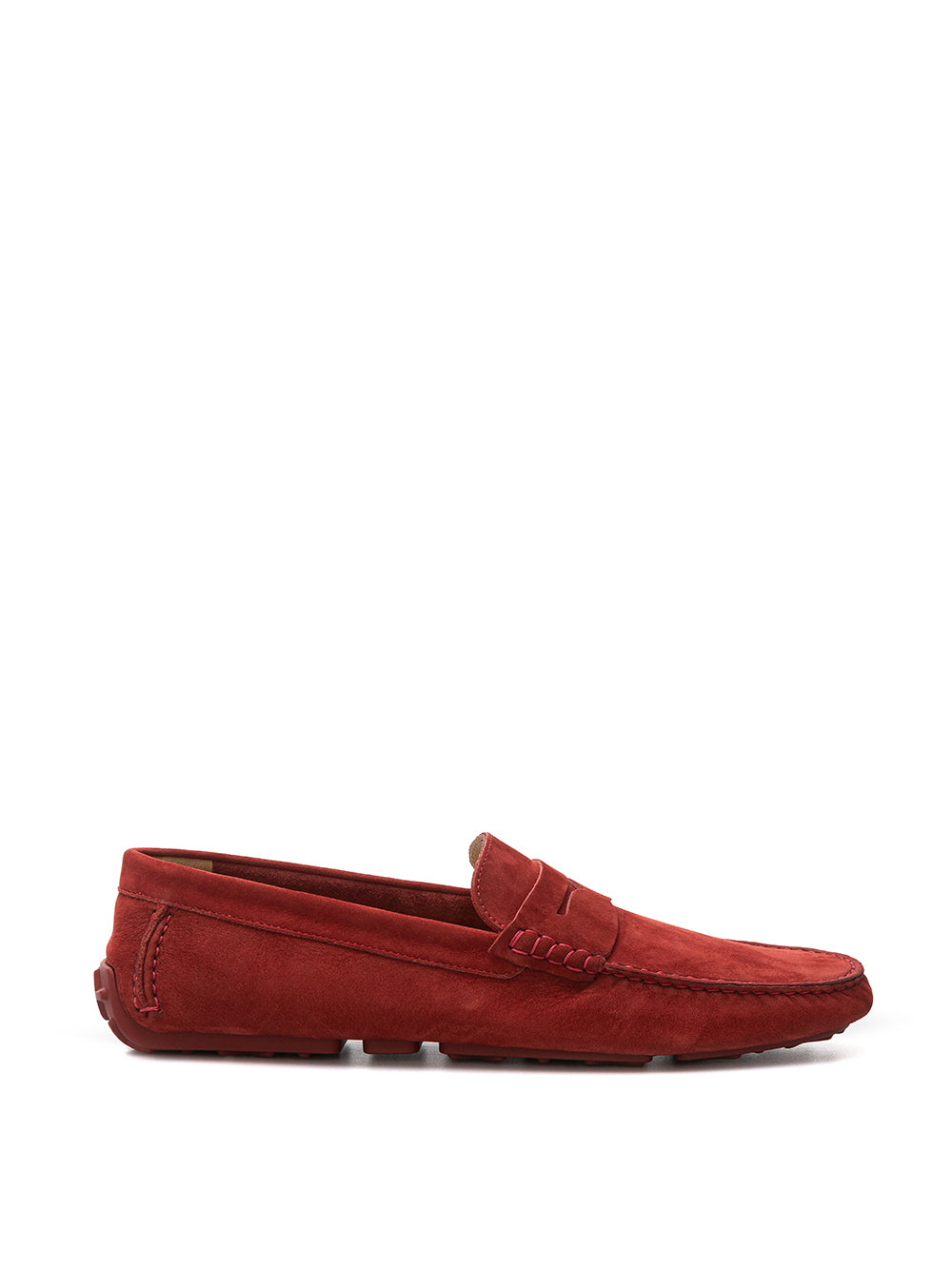 Bally Elegant Bordeaux Suede Penny Loafers