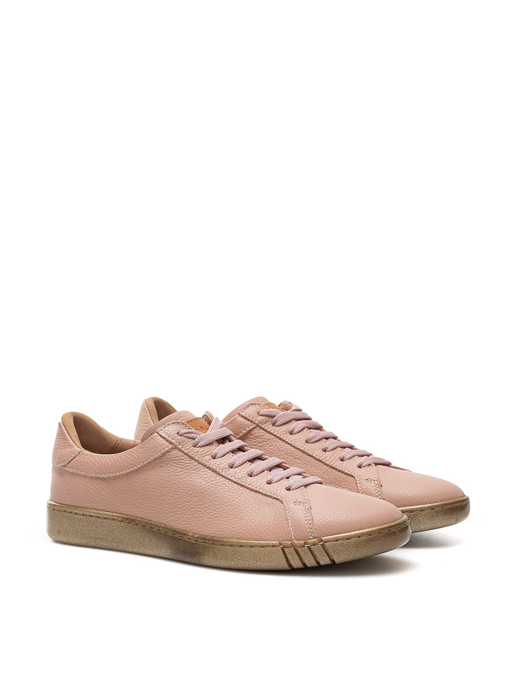 Bally Elegant Pink Leather Lace-up Sneakers