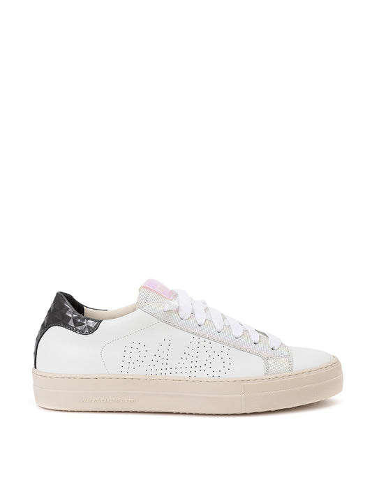 P448 Sleek White Leather Sneakers