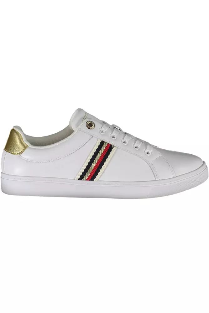 Tommy Hilfiger Chic White Sneakers with Contrasting Accents