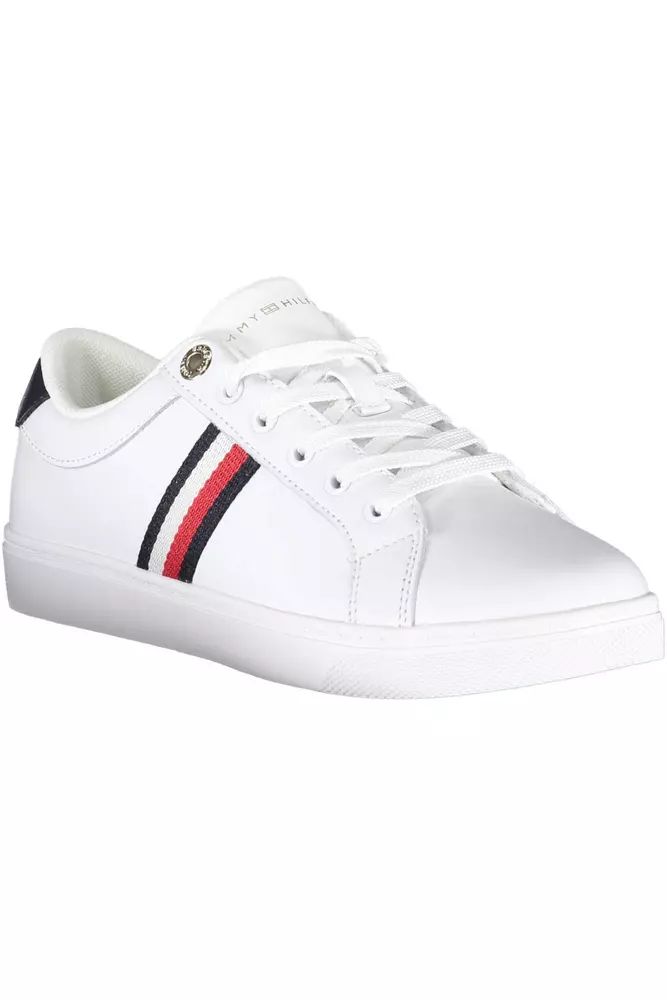 Tommy Hilfiger Eco-Conscious White Sneakers with Logo Accent