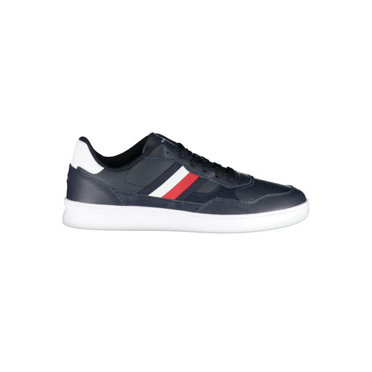 Tommy Hilfiger Sleek Blue Lace-up Sneakers with Logo Detailing