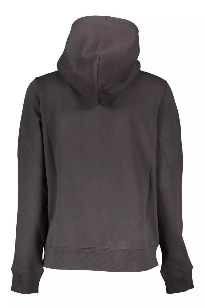 Tommy Hilfiger Chic Black Zip-Up Hooded Sweatshirt