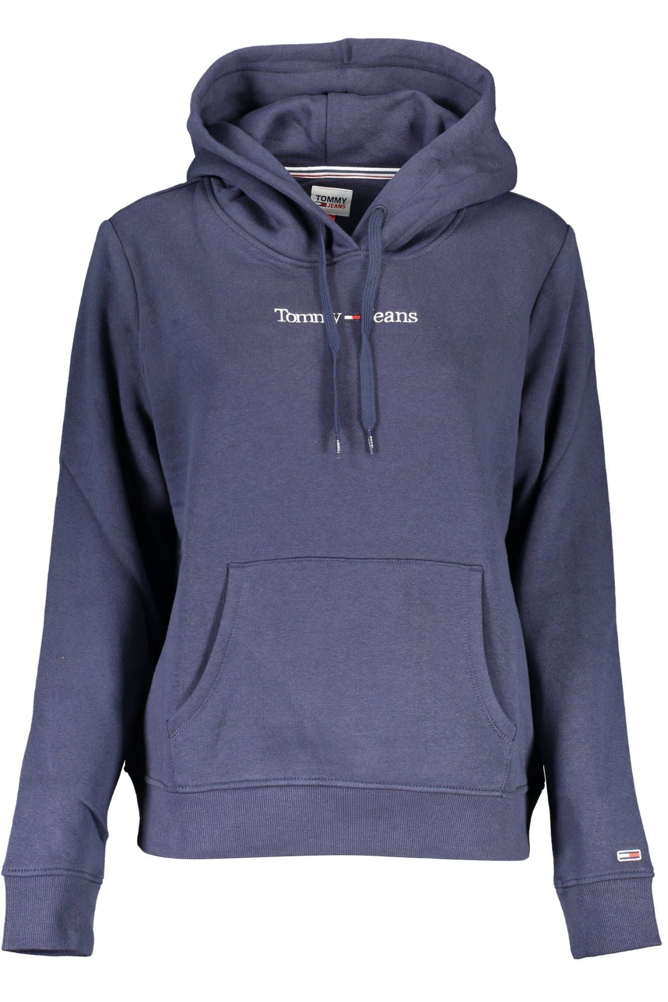 Tommy Hilfiger Chic Blue Hooded Sweatshirt with Embroidery Detail