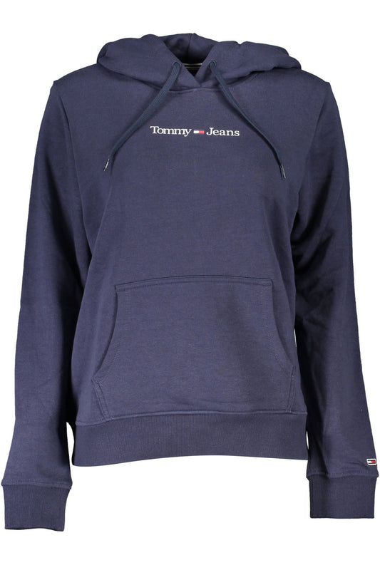 Tommy Hilfiger Chic Blue Hooded Sweatshirt with Signature Print