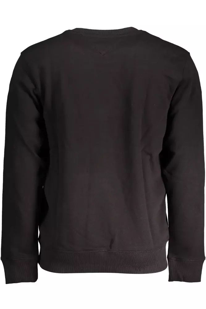 Tommy Hilfiger Sleek Black Cotton Sweatshirt