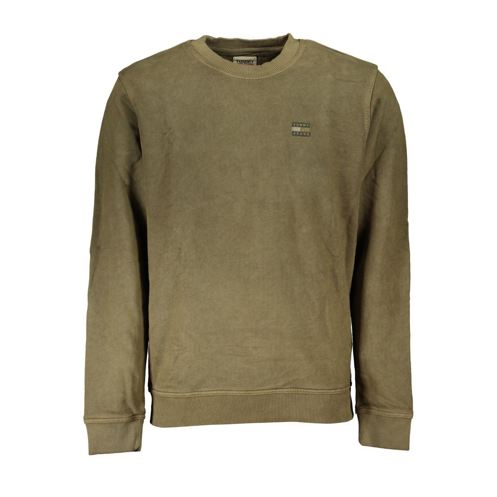 Tommy Hilfiger Embroidered Green Crew Neck Sweatshirt