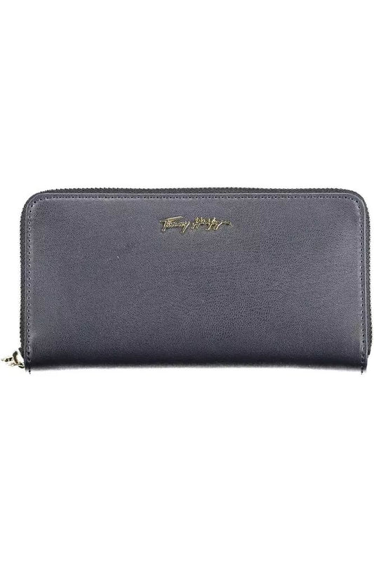 Tommy Hilfiger Chic Blue Zip Wallet with Multiple Compartments