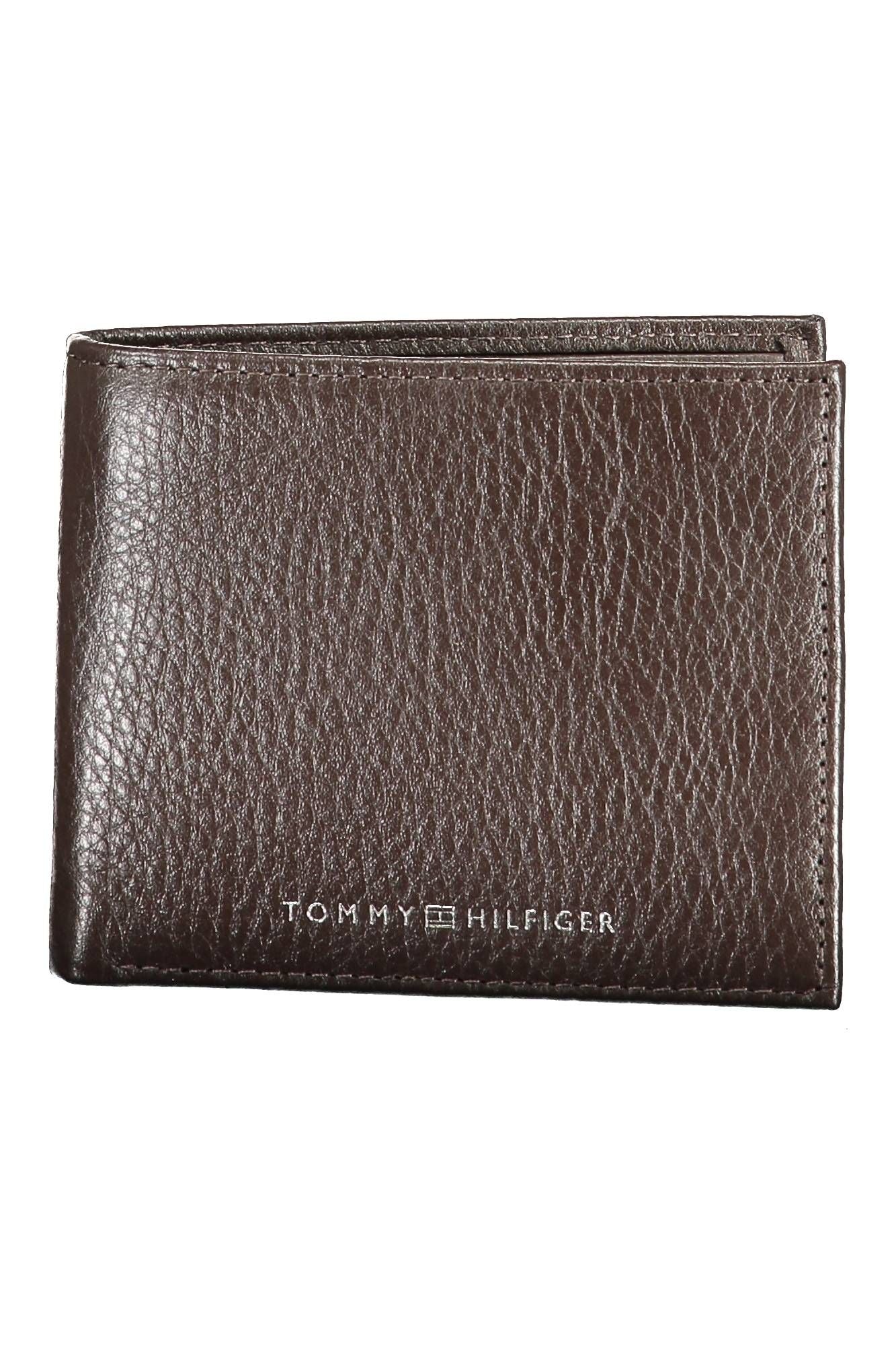 Tommy Hilfiger Elegant Brown Leather Bifold Wallet