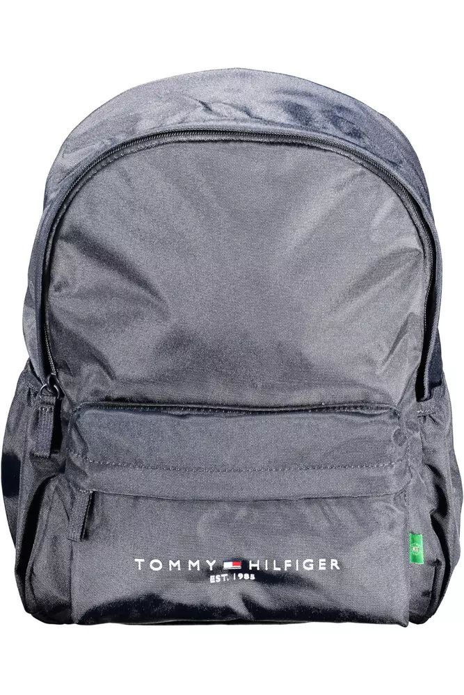 Tommy Hilfiger Sleek Blue Recycled Polyester Backpack