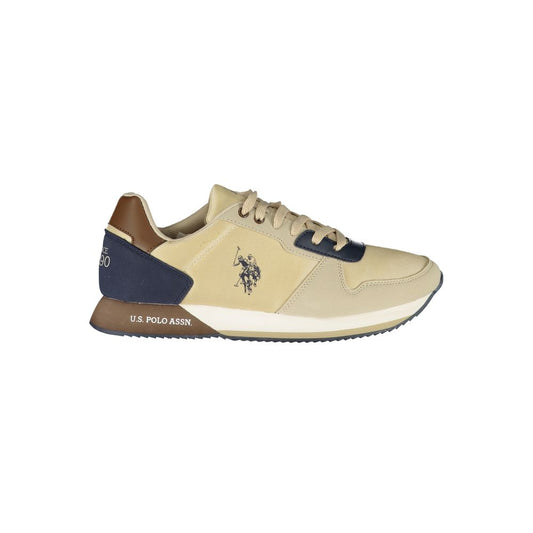 U.S. POLO ASSN. Chic Beige Sneakers with Sporty Contrast Details