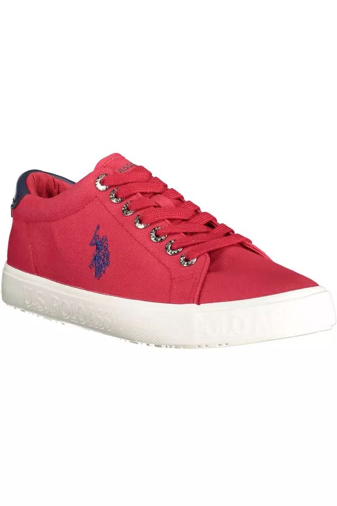 U.S. POLO ASSN. Chic Pink Lace-Up Sneakers with Contrasting Details