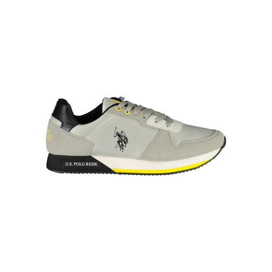 U.S. POLO ASSN. Stylish Gray Lace-Up Sports Sneakers