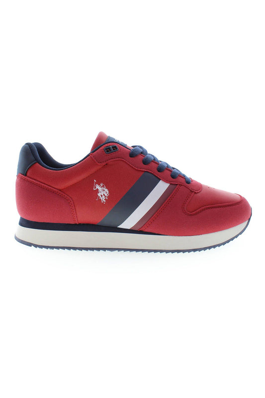 U.S. POLO ASSN. Chic Pink Laced Sneakers with Contrast Accents