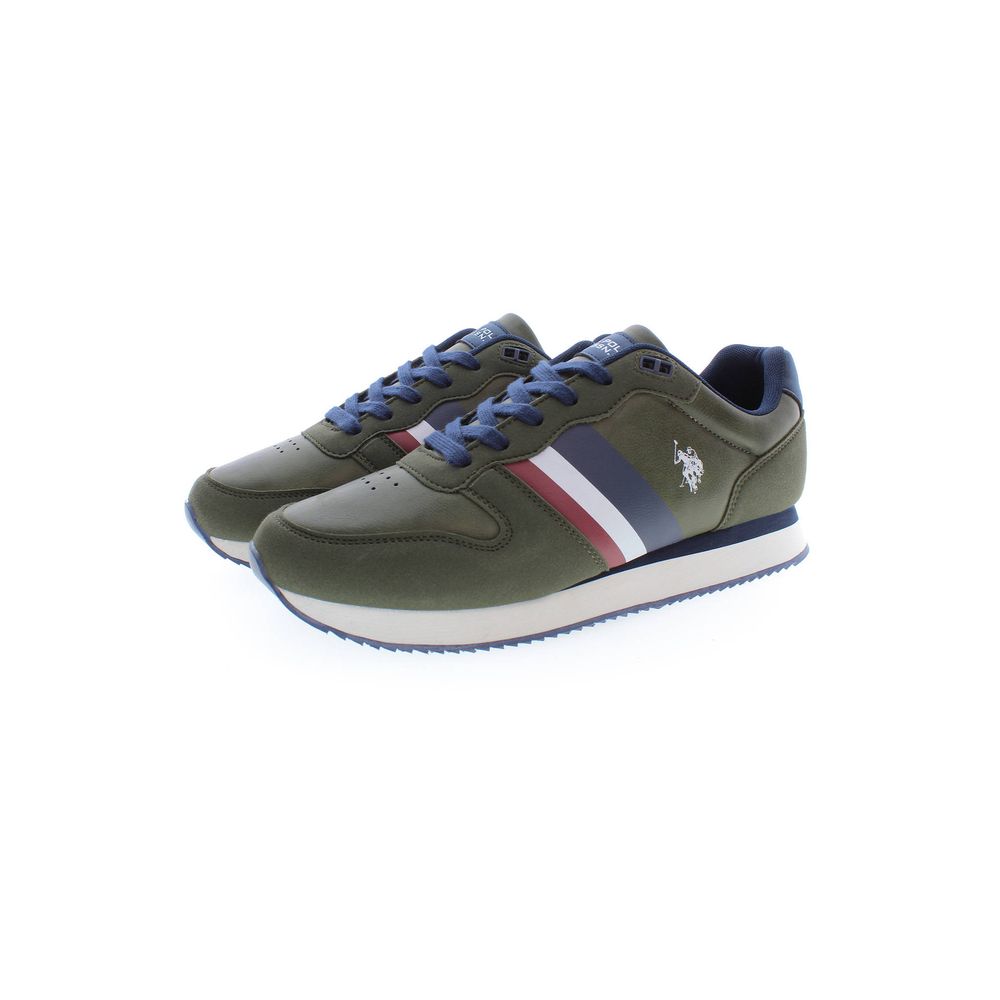 U.S. POLO ASSN. Chic Green Lace-Up Sports Sneakers