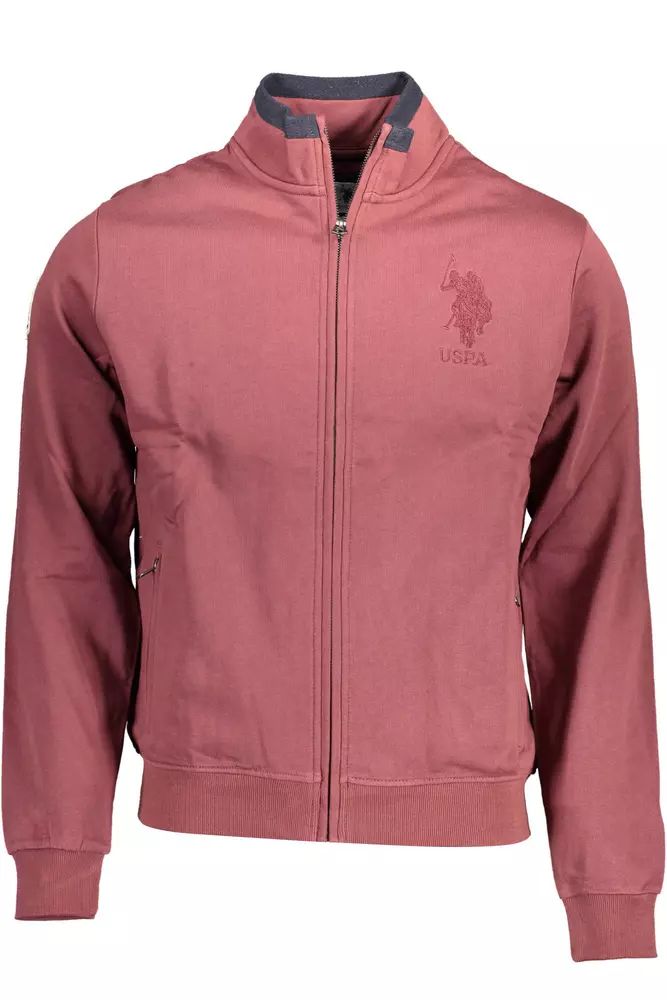 U.S. POLO ASSN. Elegant Long Sleeve Zip Sweatshirt in Purple