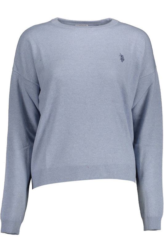 U.S. POLO ASSN. Elegant Light Blue Embroidered Sweater