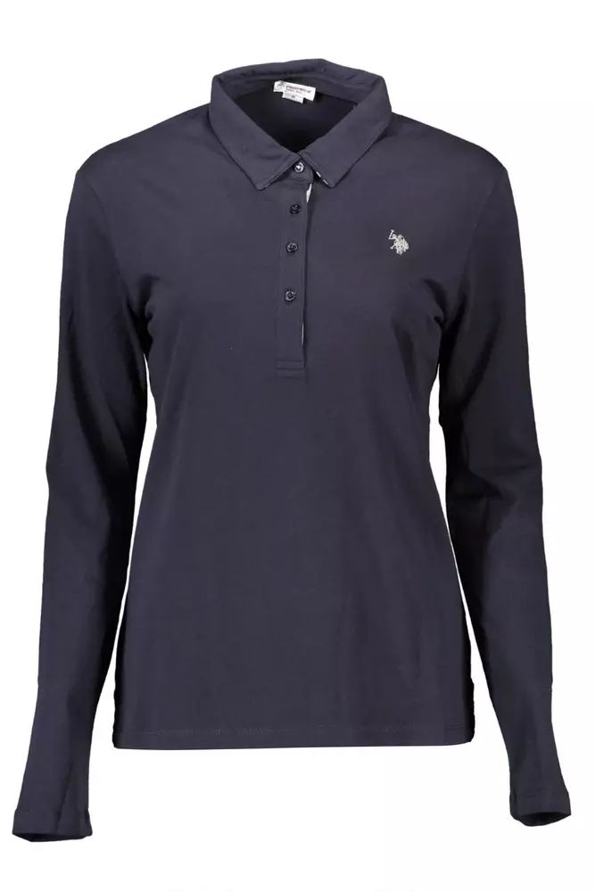 U.S. POLO ASSN. Elegant Long-Sleeved Blue Polo for Women