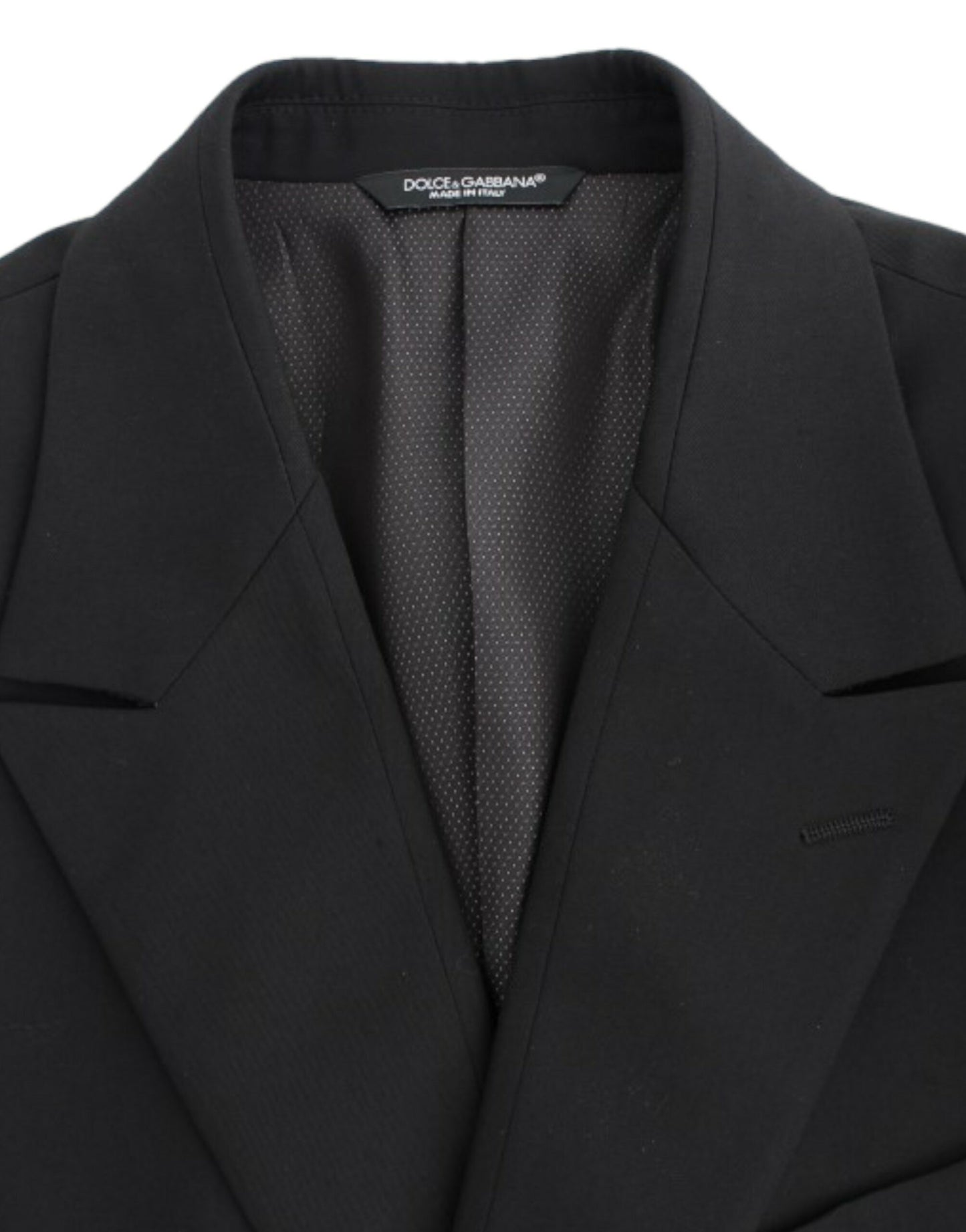 Dolce & Gabbana Black wool slim fit blazer