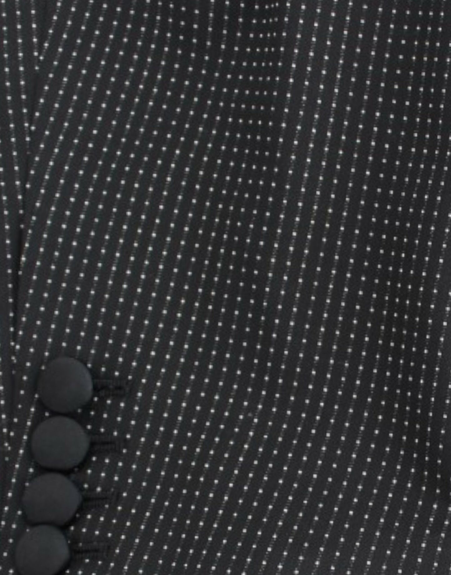 Dolce & Gabbana Elegant Black Polka Dotted Slim Fit Blazer