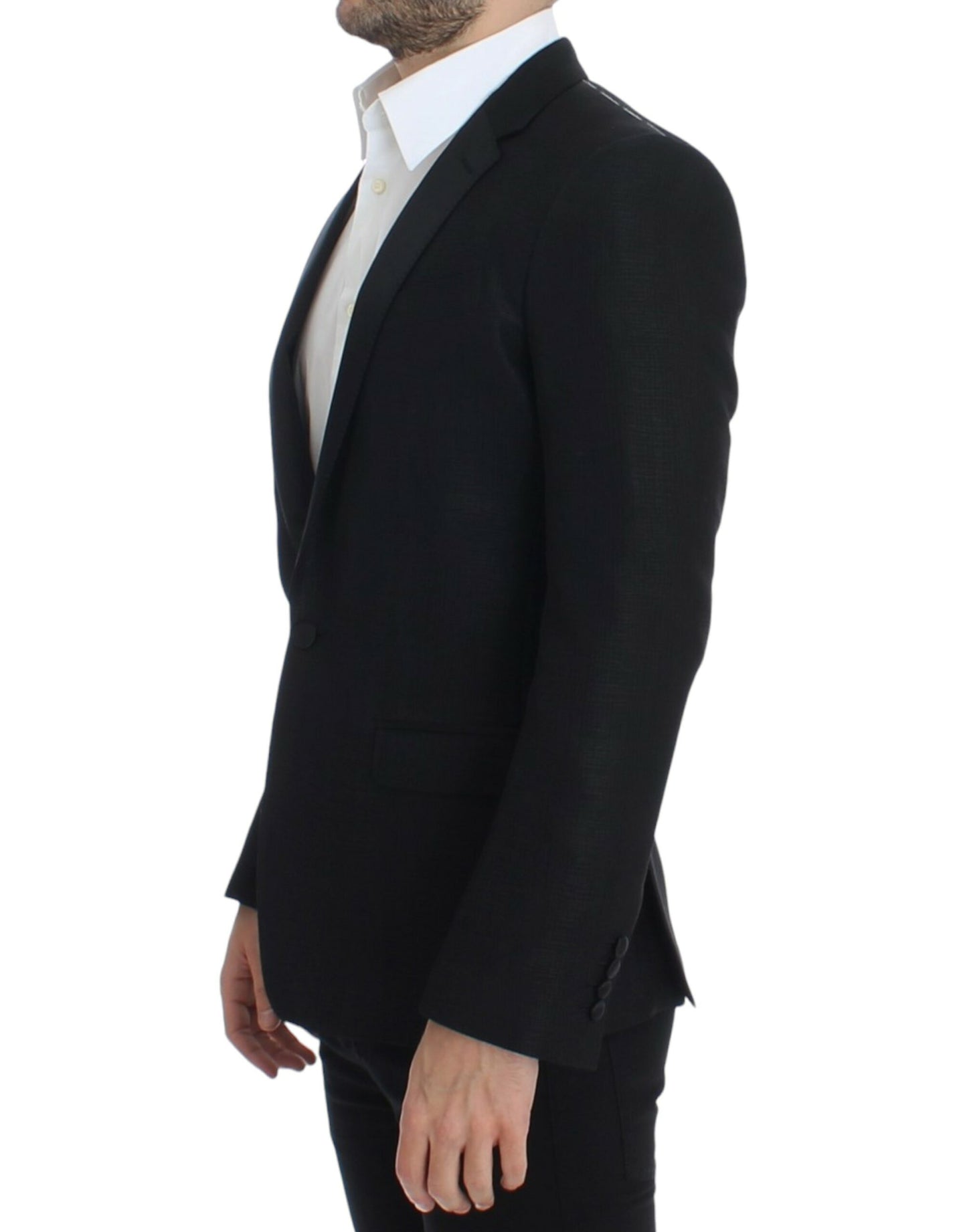 Dolce & Gabbana Black wool MARTINI slim blazer