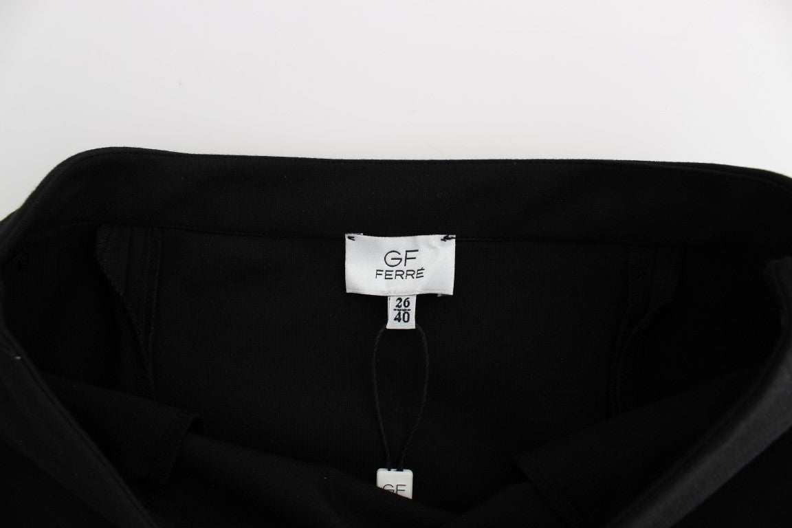 GF Ferre Black Straight Pencil Skirt