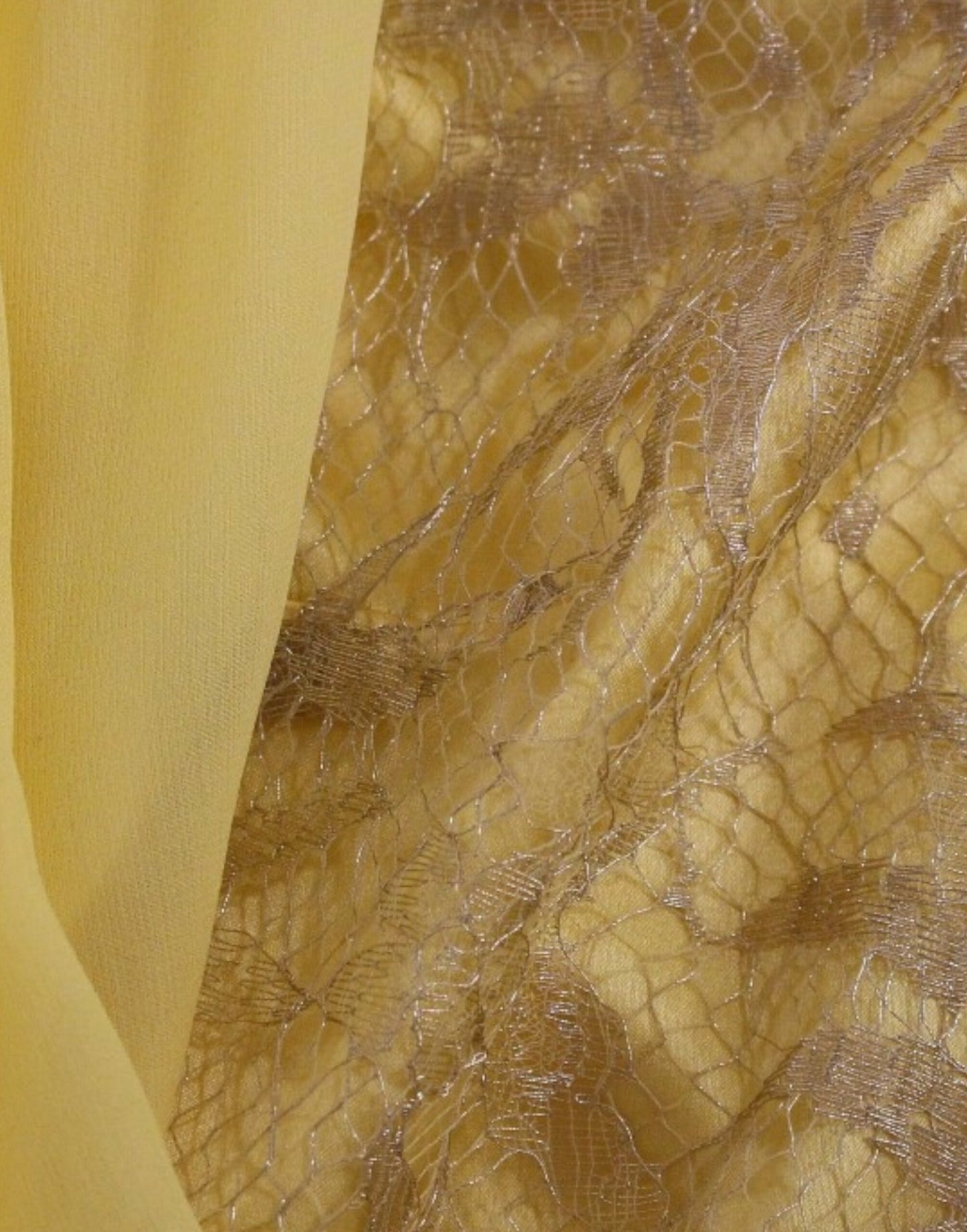 Dolce & Gabbana Yellow lace crystal mini dress