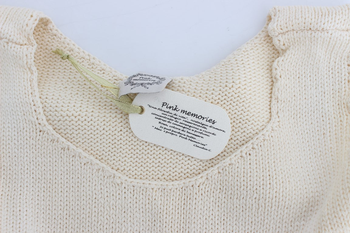 PINK MEMORIES Beige Sleeveless Knit Vest Sweater