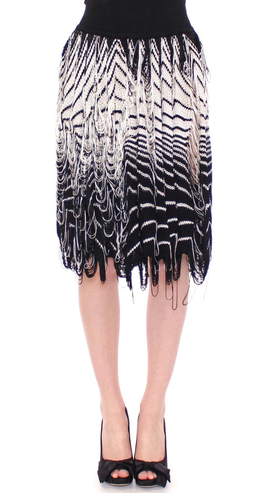 Alice Palmer Chic Black & White Knitted Skirt