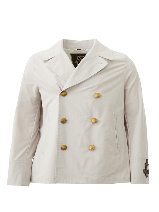 Sealup Chic Beige Honeycomb Peacoat Jacket