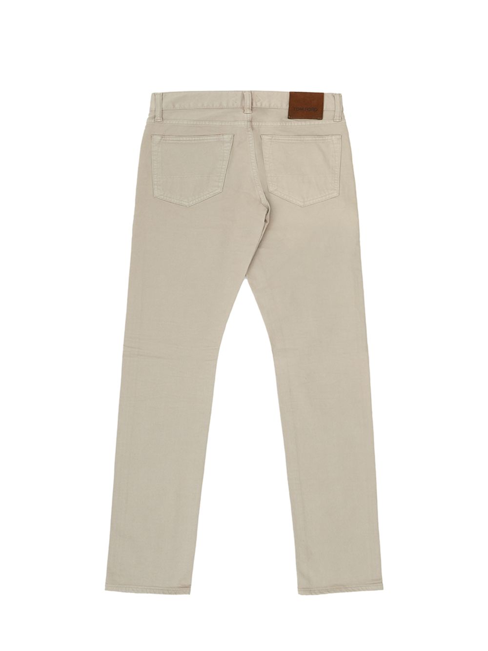 Tom Ford Chic Beige Straight Fit Cotton Jeans