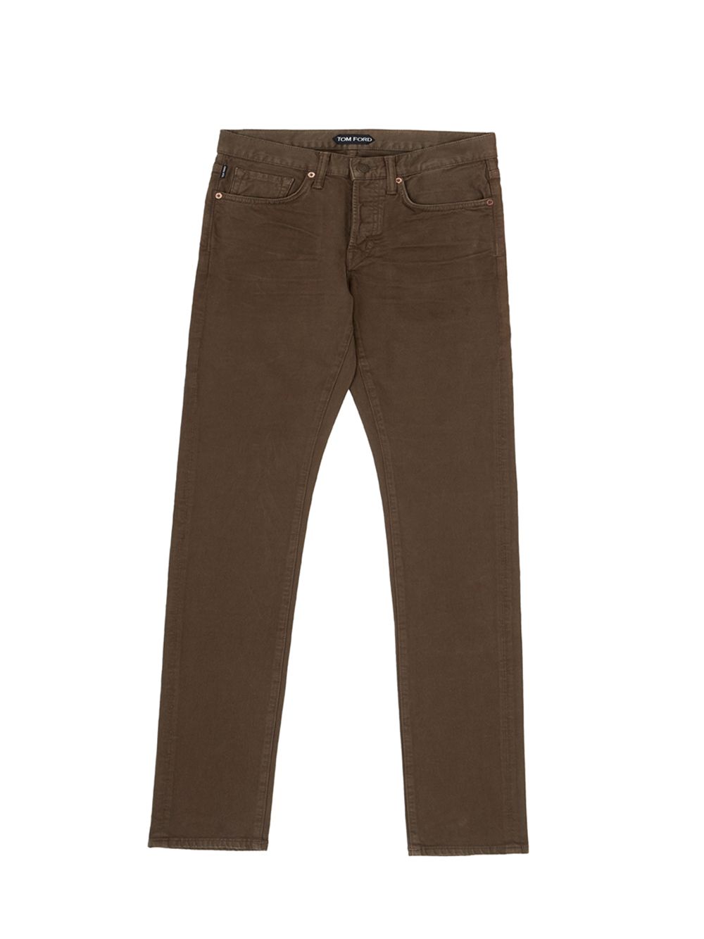 Tom Ford Mud Brown Straight Fit Luxury Jeans