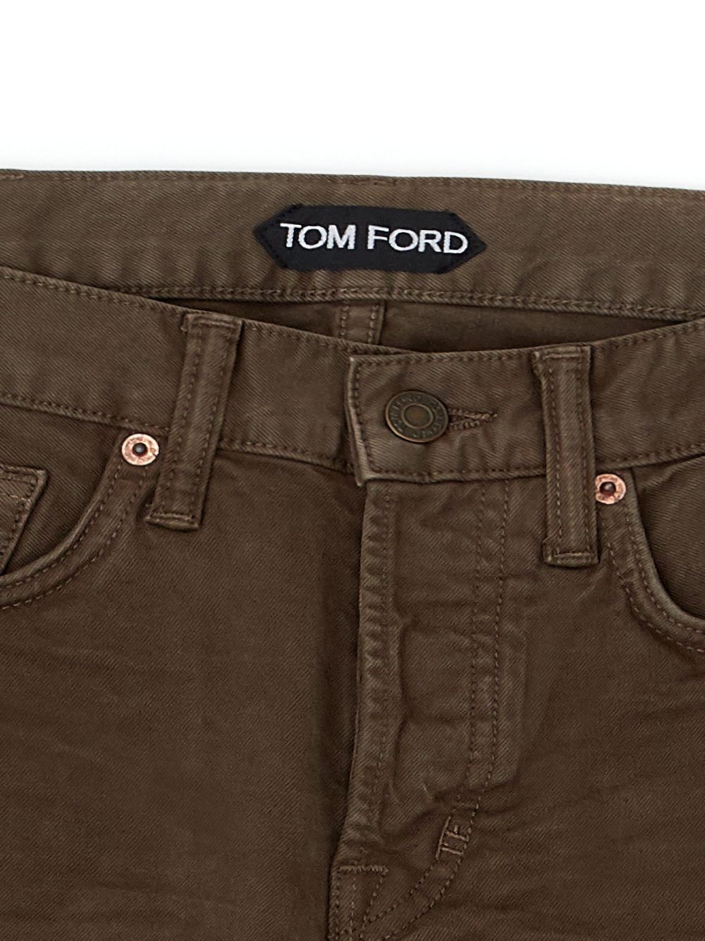 Tom Ford Mud Brown Straight Fit Luxury Jeans