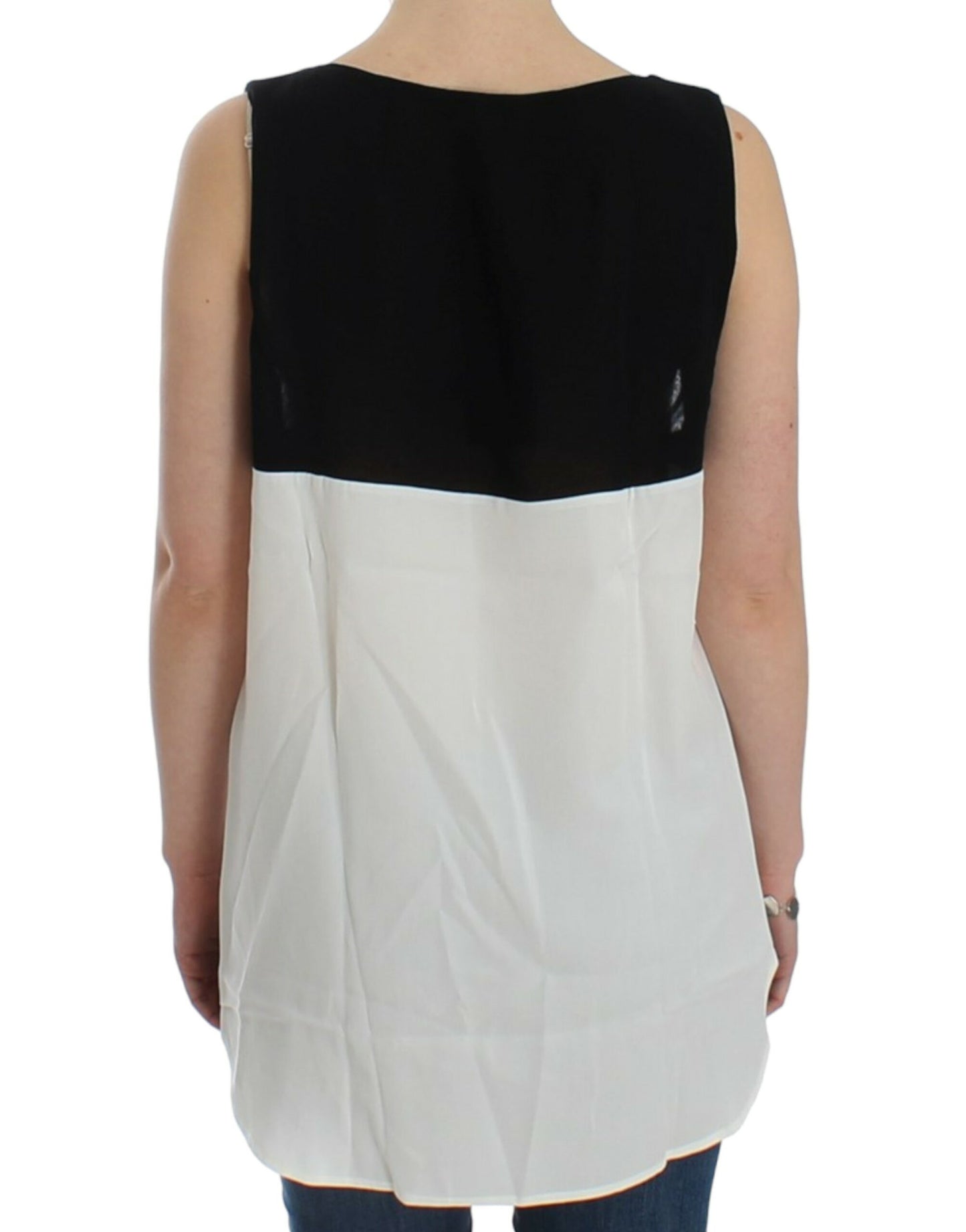 Costume National White sleeveless top