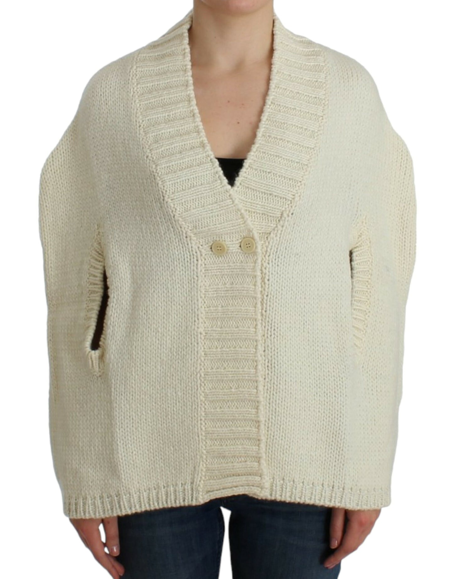 Costume National White knitted cardigan