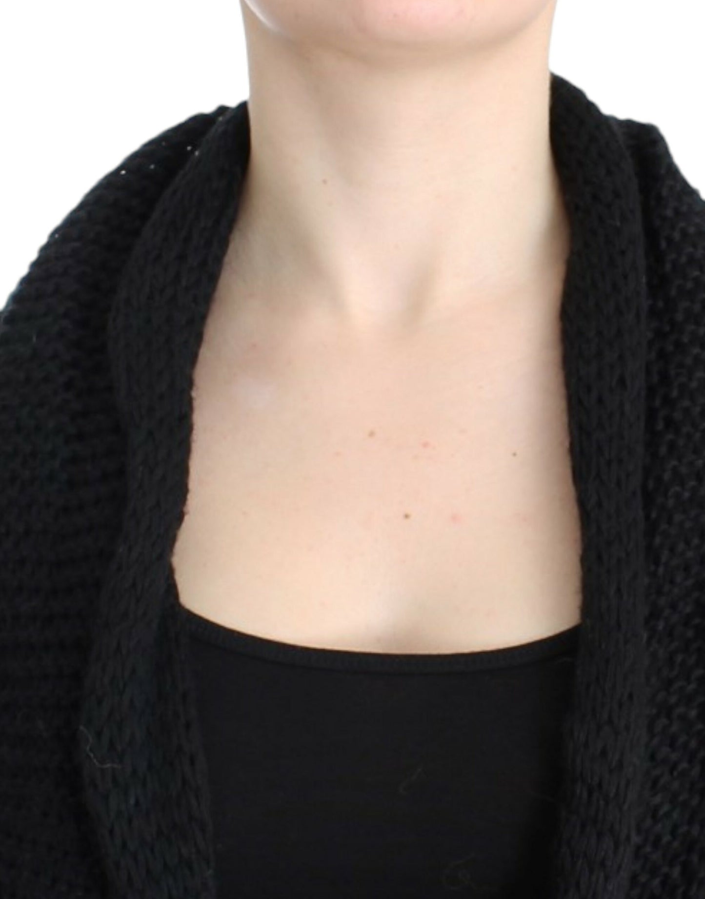 Costume National Black sleeveless knitted cardigan