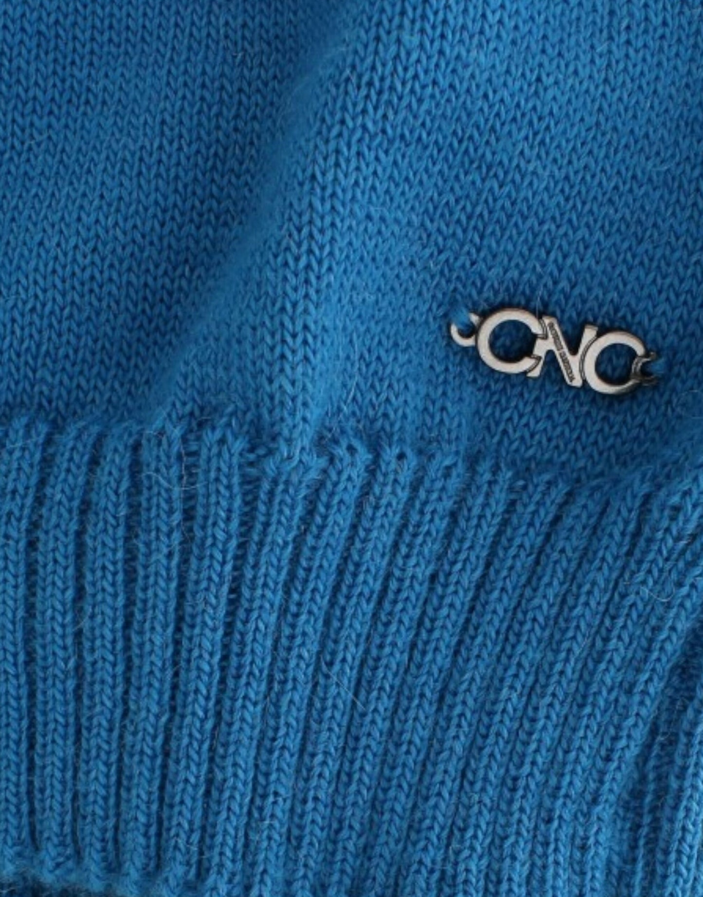 Costume National Blue knitted scoopneck sweater